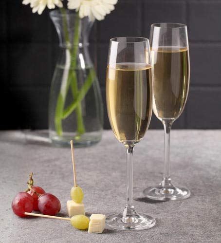 BLISS START Premium Champagne Flutes Wine Glasses Set of 6 190 ML Ideal for Champagne White or Red Wine Glass Cocktail - Image 3