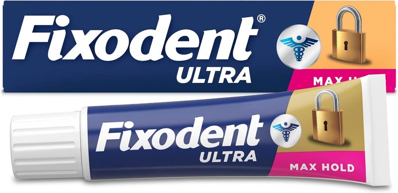 Fixodent Ultra Max Hold Denture Adhesive, 2.2 oz, (Packaging may vary) - Image 1