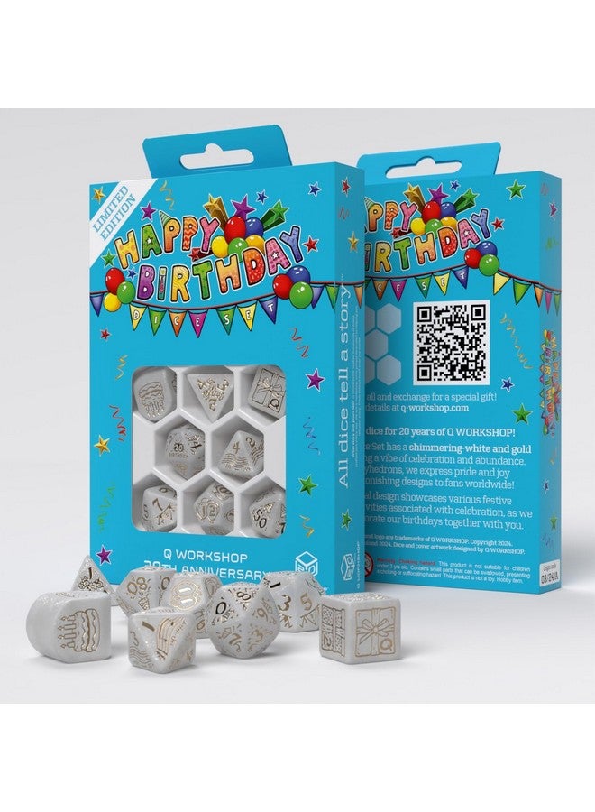Q WORKSHOP Happy Birthday Dice Set by Q-Workshop, Dice Board Game, for 1+ Players and Ages 14+