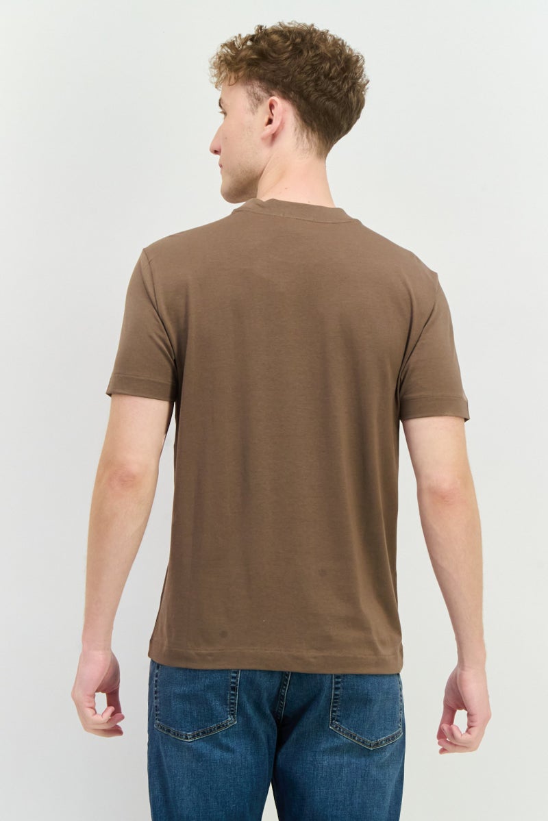 Sorbino Men Crew Neck Short Sleeves Graphic Print T-Shirt, Brown - Image 3