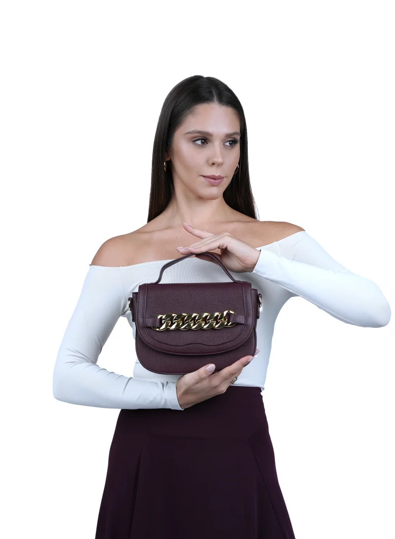 AMICA Caren Women's Shoulder Crossbody Bag in Textured Leather