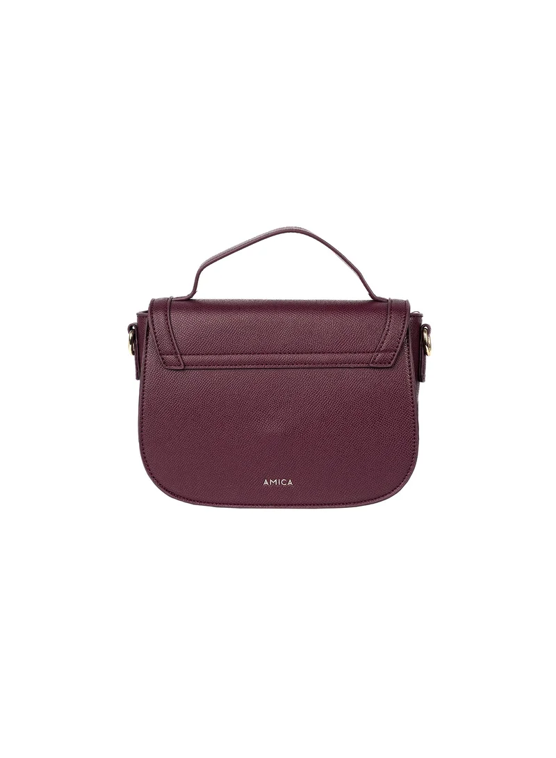 AMICA Caren Women's Shoulder Crossbody Bag in Textured Leather