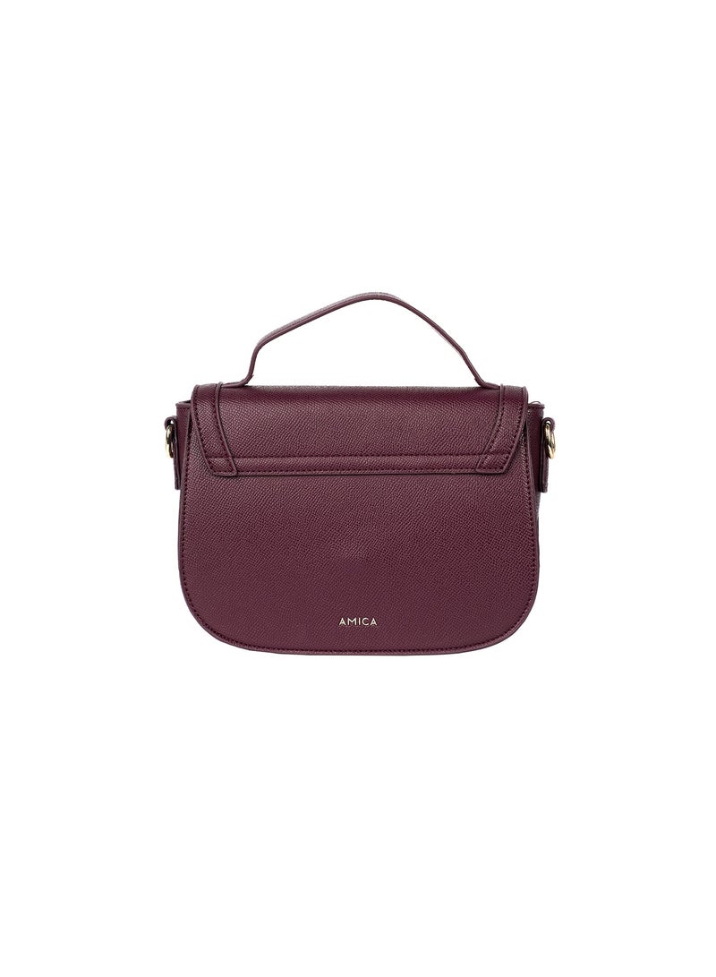 AMICA Caren Women's Shoulder Crossbody Bag in Textured Leather - Image 2