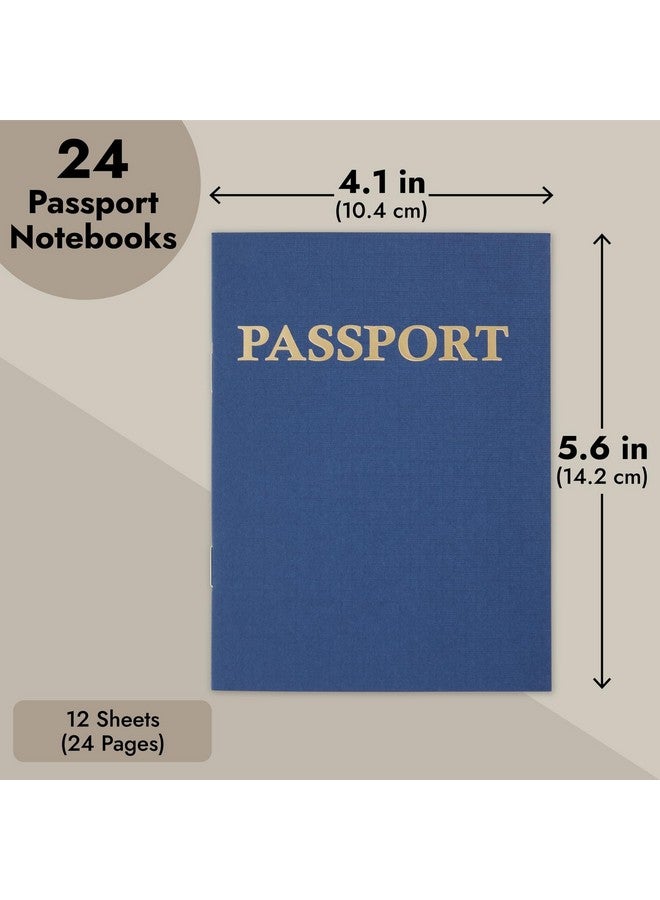 Juvale 24 Pack Blank Passport Notebooks, Travel Journals For Kids Pretend Play, 24 Pages (4.1 X 5.6 In)  - Image 4