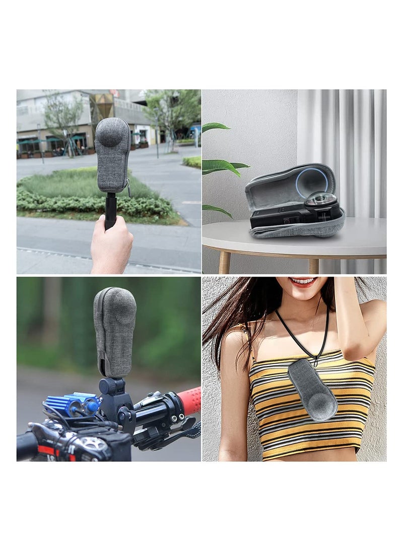 Mini Carrying Case, Protective case Compatible with Insta360 ONE RS 1-inch 360-degree Version, Bottom Open-Mouth Design for Easy Charging Selfie Stick Attachment, Fit For Panoramic Action Camera  - Image 3
