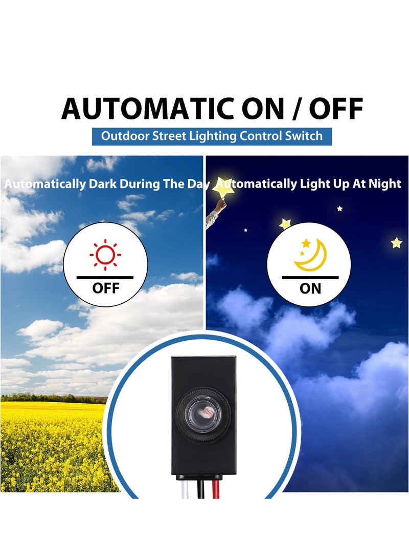 Dusk to Dawn Sensor for Outdoor Lighting 120-277V Photoelectric Switch Photocell Light Sensor Hardwired Post Eye Light Control Most Outdoor Lamp Fixtures Bulbs6派出所 - Image 3