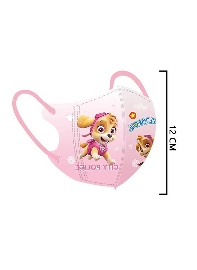 Beyond 20 Pcs Paw Patrol Cartoon Masks Set, Dust Proof Sun Protection Fabric Face Covering (Blue+Pink)  - Image 2