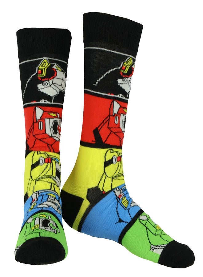 HYP Voltron Socks Men's Legendary Defender Robot Lions Mechs Adult Mid-Calf Classic Fit Crew Socks 2 Pairs (Fits Shoe Size 6-10) - Image 2
