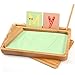 AtMini Sand Tray for Classroom Wooden Montessori Sand Tray with Lid for Kids Writing Letters and Numbers Preschool Classroom Must Haves Kindergarten Learning Tools Green - Image 4