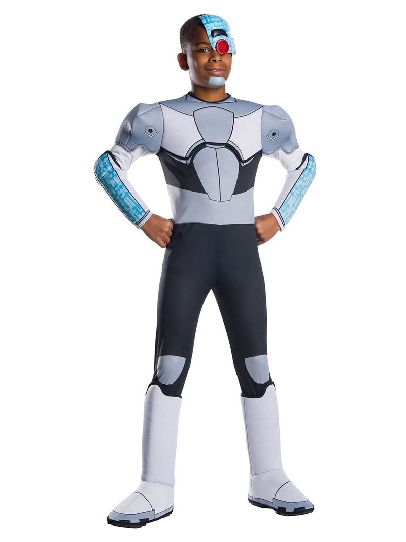 Rubies Boys Teen Titans Go Movie Deluxe Cyborg Costume Medium for Themed Parties and Halloween