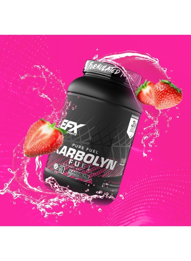 Efx Sports Karbolyn Fuel Pre, Intra, Post Workout Carbohydrate Supplement Powder Carb Load, Energize Improve & Recover Faster Easy To Mix Strawberry 1950Gm