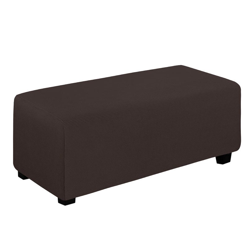Easy-Going EasyGoing Stretch Ottoman Cover Folding Storage Stool Furniture Protector Soft Rectangle slipcover with Elastic BottomOttoman XLargeChocolate 