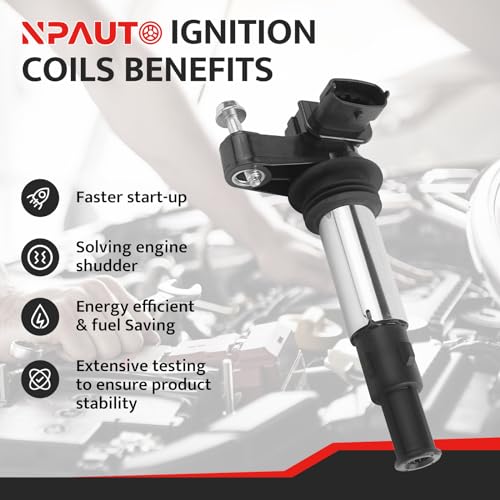 NPAUTO حزمة 6 لفائف إشعال بديلة لـ V6 3.6 3.6L 2004 2005 2006 2007 2008 2009 كاديلاك CTS SRX STS، 06 07 09، بويك ألور لاكروس رينديزفوس، 2009 شيفروليه ترافيرس GMC أكاديا ساتورن أوتلوك UF375 - Image 2