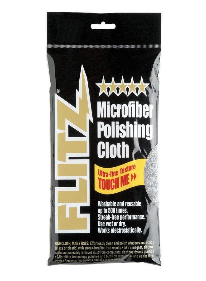 Flitz Premium Microfiber Polishing Cloth (400 GSM) - 16" x 16" USA-Made Grey Lint Free Microfiber Cleaning Cloth - Washable and Ultra Absorbent Micro Fiber Towel for Cars, Metals, & More (1 Pack) - Image 1