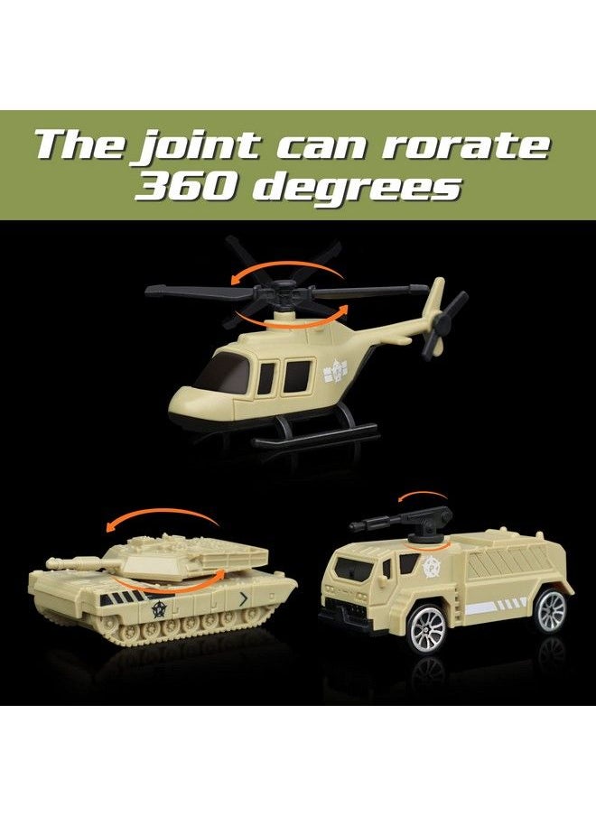 Generic - Military Tank Toy Sets, Army Toys With 7 Vehicles, Army Men Trucks Helicopter Birthday Gift For Boys Age 47, Easy To Store - Image 1