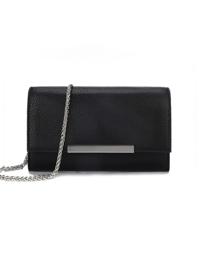 AFKOMST Small Clutch Purses For Women Formal Crossbody Evening Bag And Wristlet Handbags With Chain Strap Black - Image 1