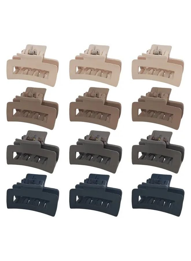 4 قطع مشابك مخلب مربعة غير لامعة للنساء، إكسسوارات شعر قوية غير قابلة للانزلاق - Image 3