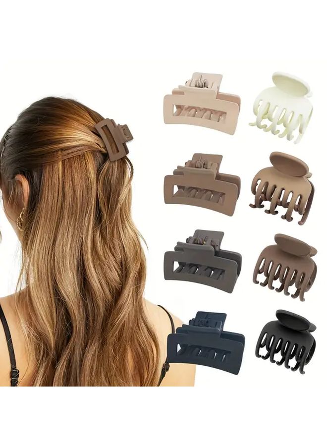 4 قطع مشابك مخلب مربعة غير لامعة للنساء، إكسسوارات شعر قوية غير قابلة للانزلاق - Image 2