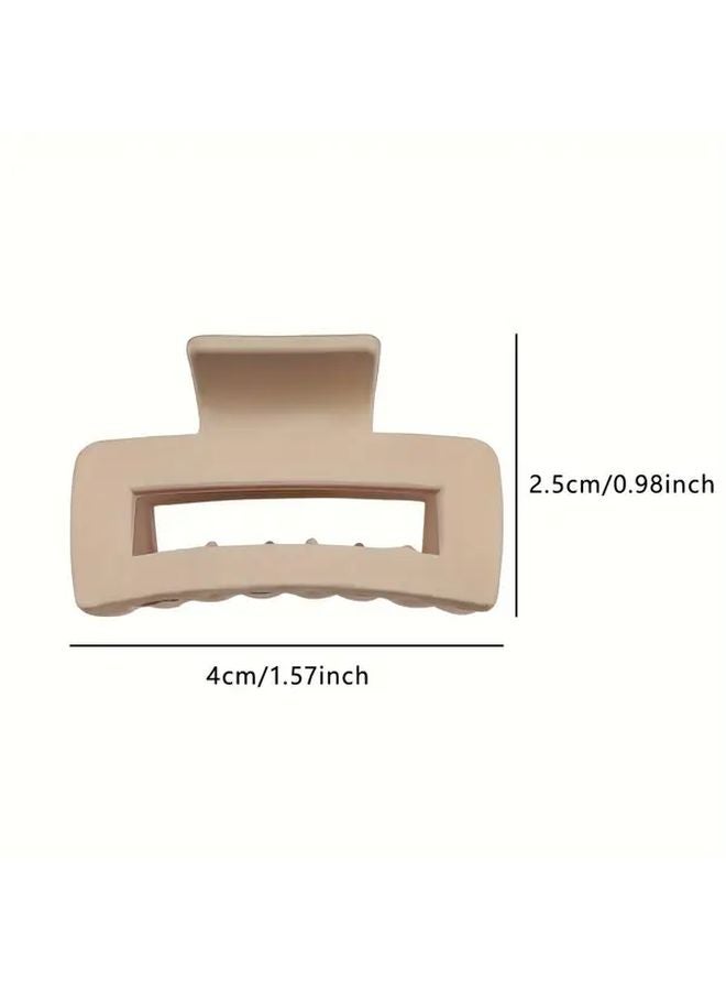 4 قطع مشابك مخلب مربعة غير لامعة للنساء، إكسسوارات شعر قوية غير قابلة للانزلاق - Image 5