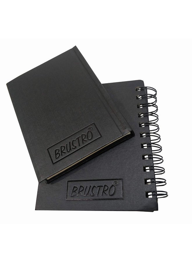 BRUSTRO - Brustro Artists Sketch Book A6 Size Stitched Bound 156 Pages 90 GSM, and Sketchbook A6 Size WIRO Bound, 116 Pages, 160 GSM (Acid Free) - Image 1