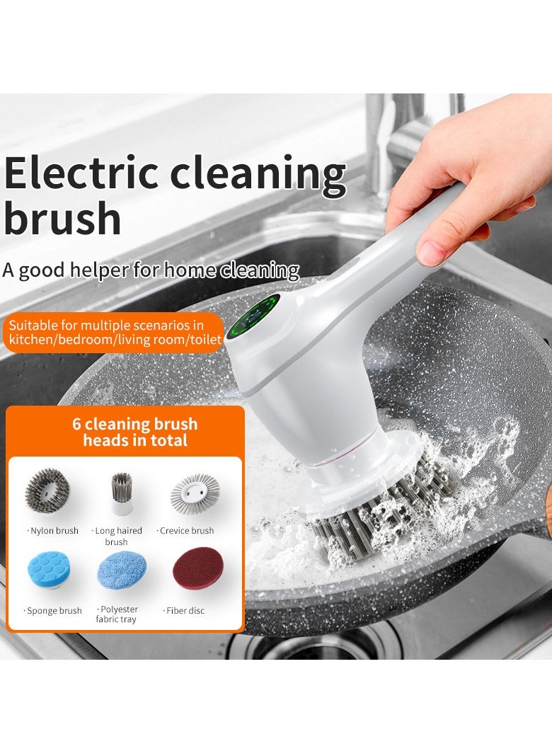 Generic - Multi-Function Electric Cleaning Brush | Handheld Kitchen Dish Scrubber, Pot Brush, and Shower Brush, Ideal for Home Use - Image 1