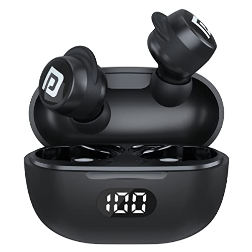 Portronics Harmonics Twins S5 Smart TWS in Earbuds with LED Display, 15Hrs Playtime, Bluetooth 5.3V, Music & Game Modes, Low Latency, Ipx4 Water Resistant, Voice Assistant, Type C Fast Charging(Black) - Image 1