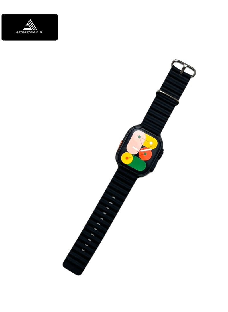 adhomax New T900 Ultra 2 smart watch Elegant Design 2.2" NFC, infinite display, Fitness Tracker, Heart Rate, Bluetooth, Wireless Charging, works with IOS and android, for men and women - Image 2