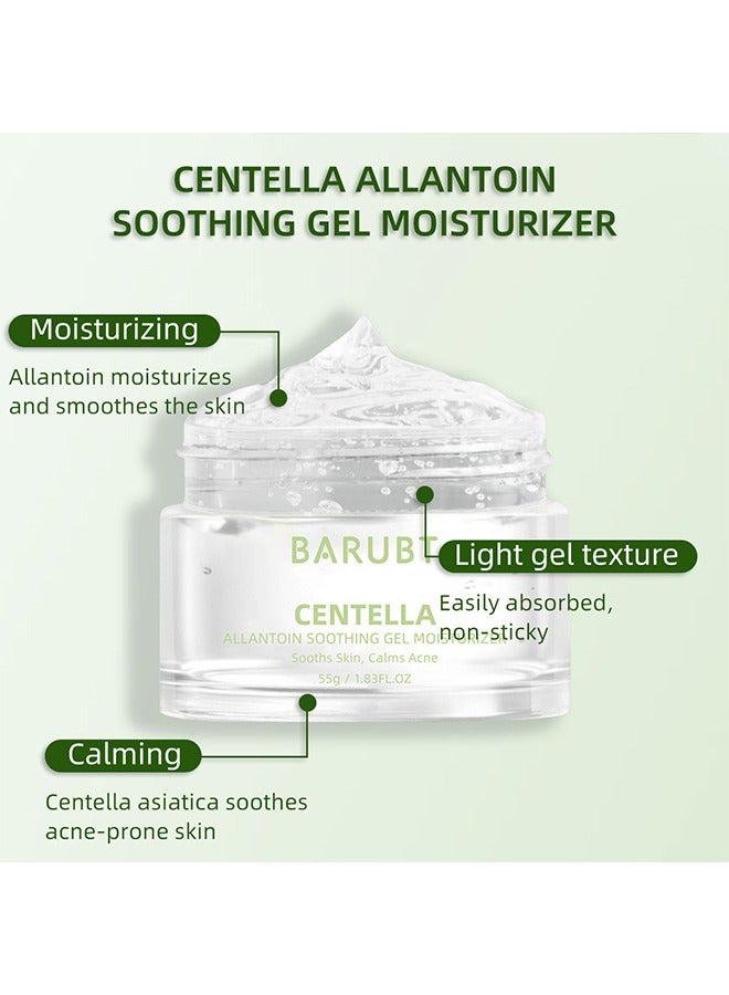 باروبت مرطب جل مهدئ من سينتيلا آلانتوين ، يهدئ البشرة ، يهدئ حب الشباب ، جل مهدئ ومغذي بعمق ومرطب ، مرطب للوجه غير لزج للبشرة الجافة الحساسة المعرضة لحب الشباب 55 غرام - Image 2