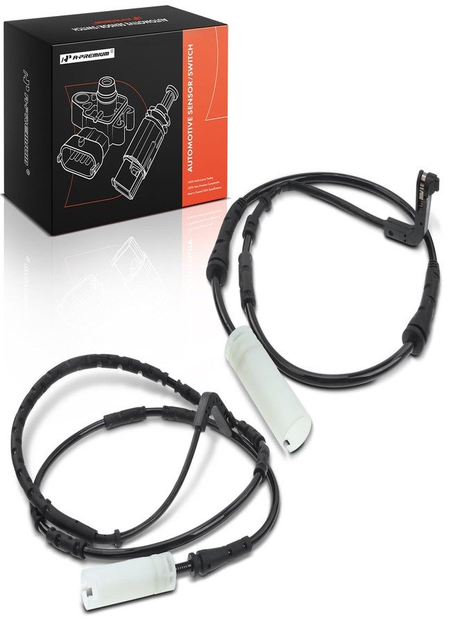 A-Premium Front and Rear Disc Brake Pad Wear Sensors Compatible with BMW E87/E90 Series 128i 2008-2010, 325i 2006, 328i 2007-2008, 330i 2006, 2-PC Set - Image 1