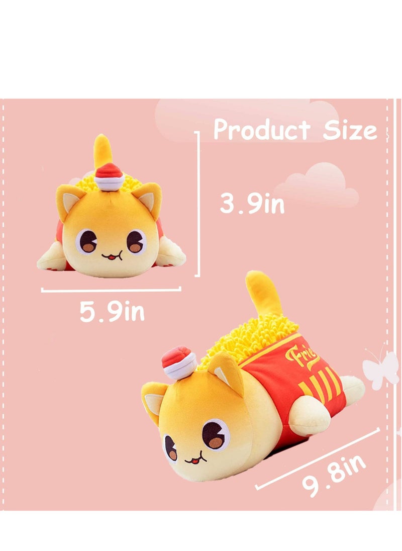 SYOSI Cat Plush Toy, Cute Cat Figure Stuffed Animals, Cartoon Cat Soft Cat Plush Toy, Great Gift for Kids Friends and Sisters (French Fries Cat)  - Image 3