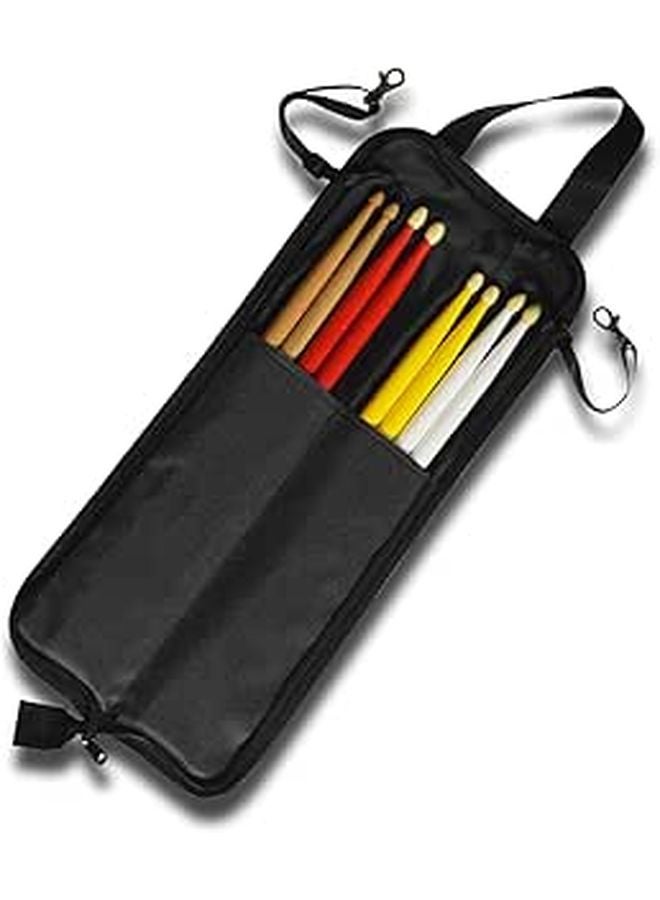 Thickened Black Drumstick Backpack Holds 4 Pairs 5A Maple Wood Drumsticks - Image 1