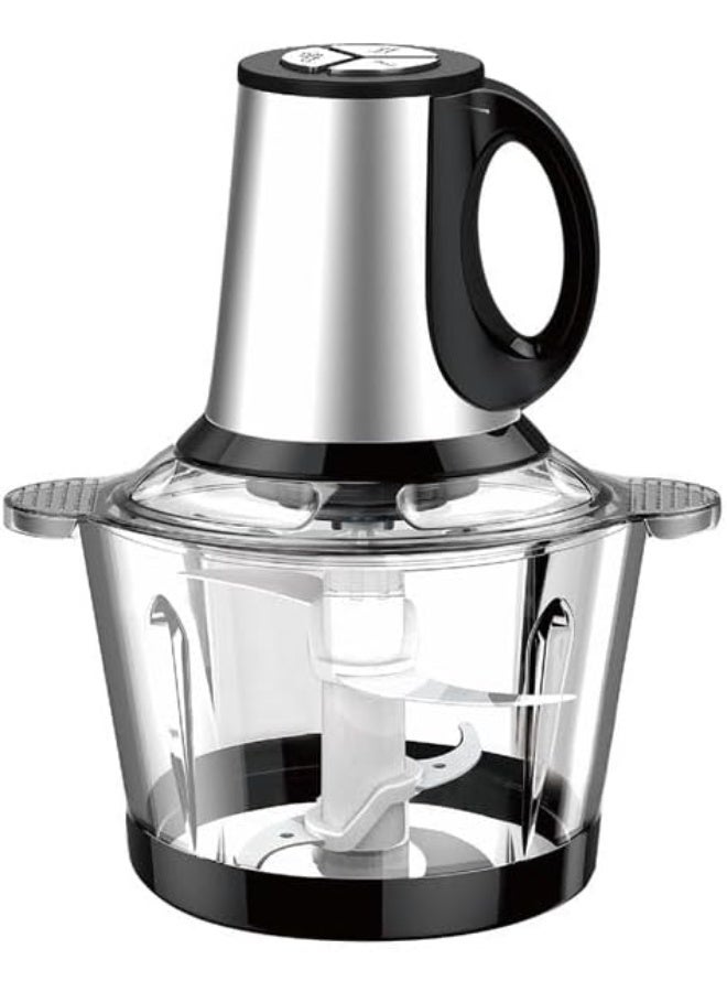 Silver Crest Pro 3000W Electric Meat Grinder and Food Chopper, 3.8L Stainless Steel Bowl, 2-in-1 Kitchen Processor, Powerful Motor, Safety Interlock, Detachable Parts and Multi-Purpose Food Preparation - Image 1
