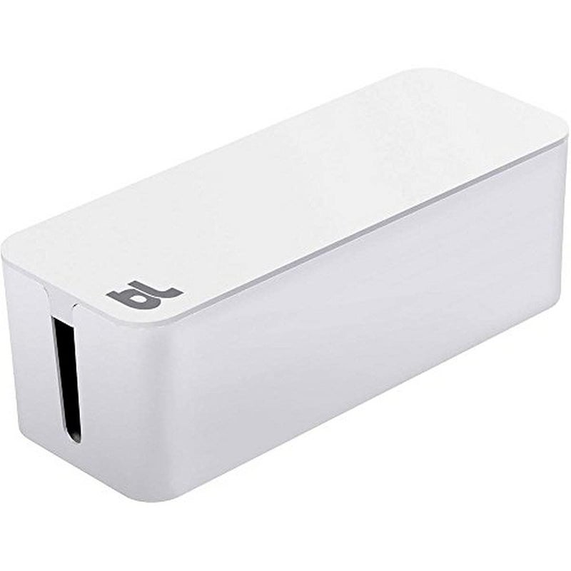 Bluelounge CableBox cable organizer hides messy, loose, tangled cables White color (CB01WH) - Image 1