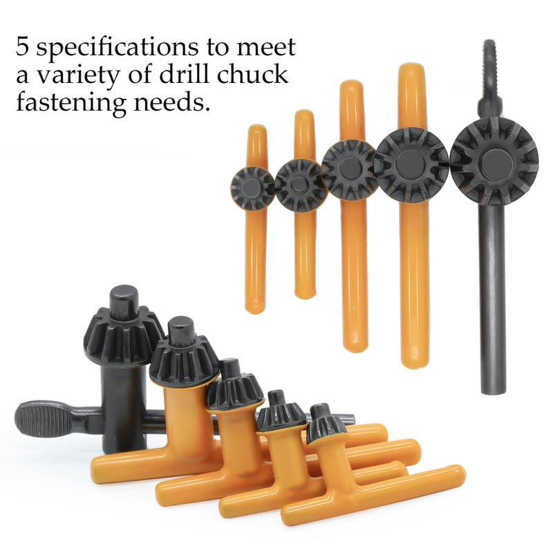 Famgee Replacement Drill Chuck Key Wrench Electric Drill Clamping Tool (Chuck Diameter: 3/4" / 5/8" / 1/2" / 3/8" / 1/4") - 5 Sizes - Image 2
