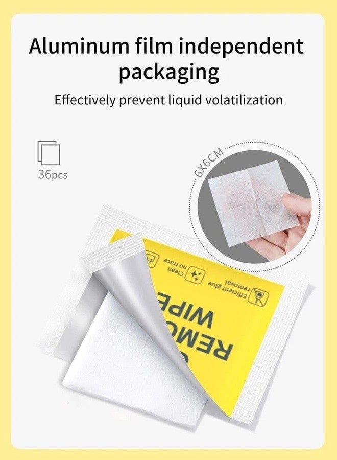 Megika Glue Removing Wipes | Adhesive & Sticker Residue Cleaner | Safe on Skin & Surfaces | Single-Use Wet Wipes | 36 Pcs - Image 2