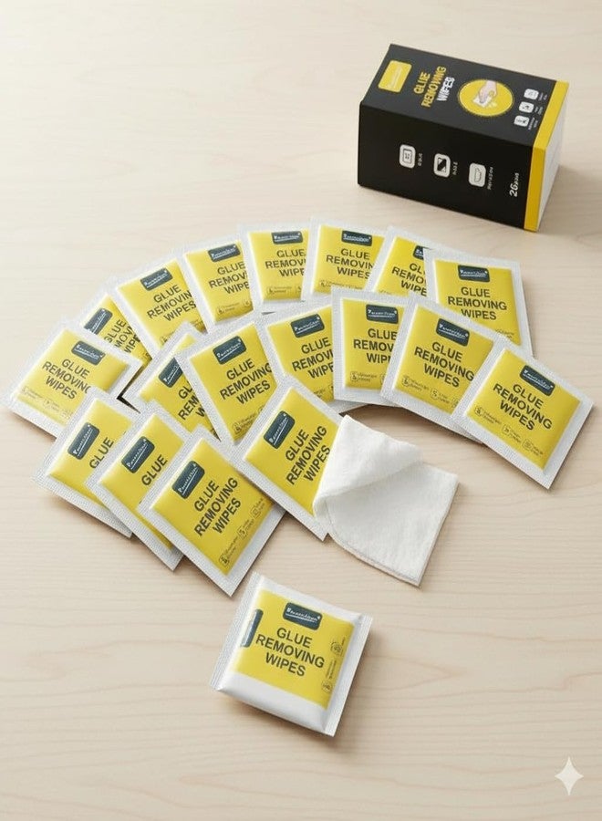 Megika Glue Removing Wipes | Adhesive & Sticker Residue Cleaner | Safe on Skin & Surfaces | Single-Use Wet Wipes | 36 Pcs - Image 1