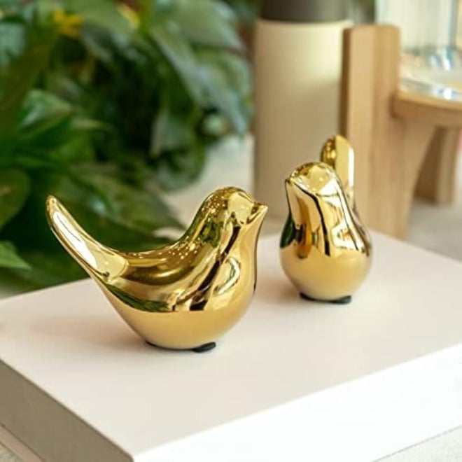 Notakia Small Animal Statues Home Decor Modern Style Birds Decorative Ornaments for Living Room, Bedroom, Office Desktop, Cabinets (Black  2Pcs) - Image 5