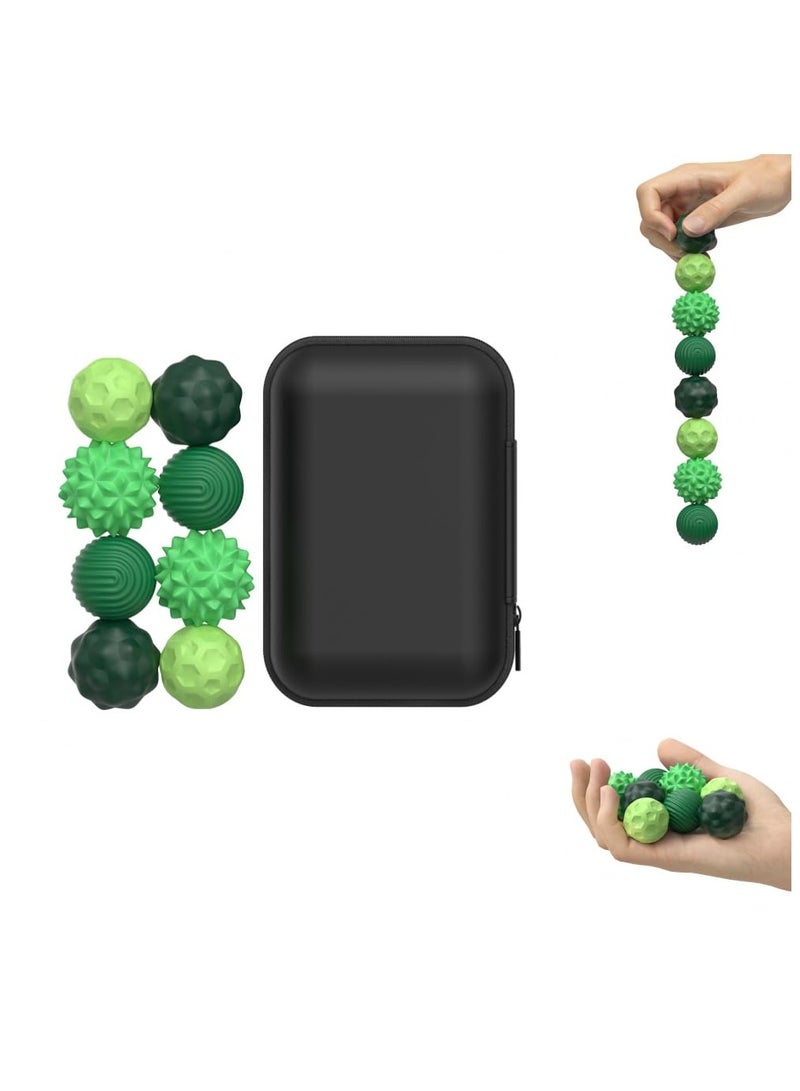 XICEN Magnetic Sensory Fidget Ball Toy, Attracting Stress Ball with Silicone Shell for Adults and Teens, Peace of Hands and Anxiety Mind, Fun Stress Free Magnet Balls.  (Green) - Image 2