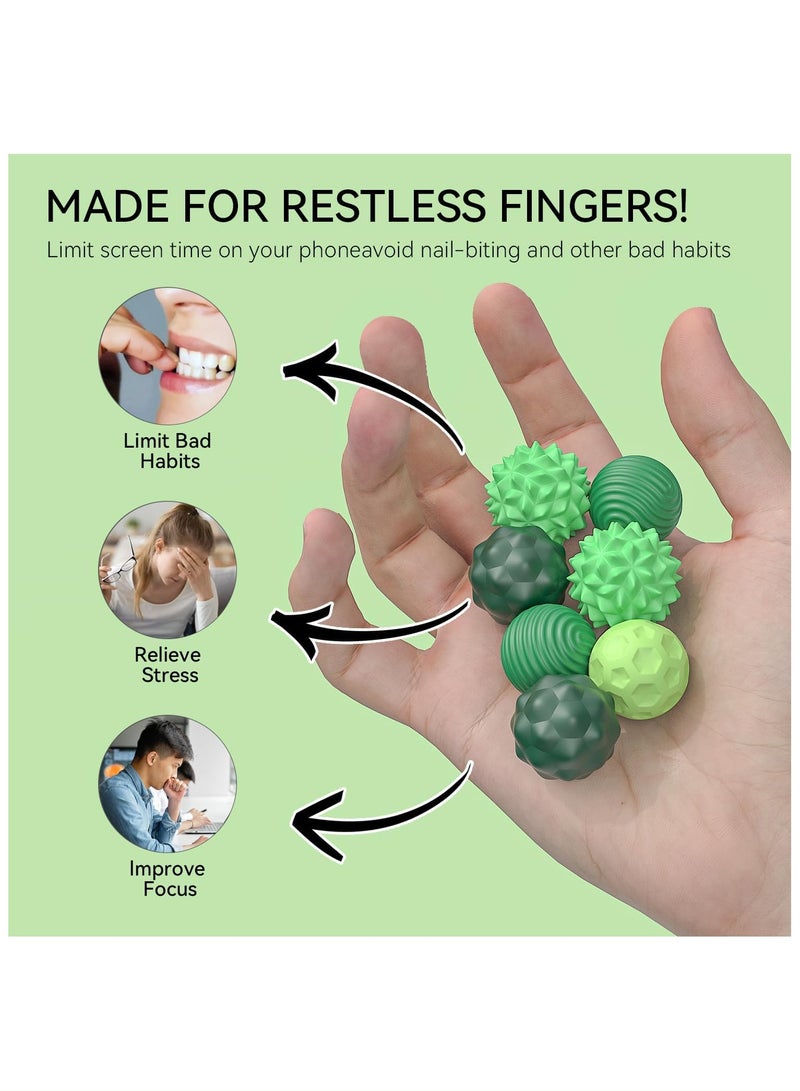 XICEN Magnetic Sensory Fidget Ball Toy, Attracting Stress Ball with Silicone Shell for Adults and Teens, Peace of Hands and Anxiety Mind, Fun Stress Free Magnet Balls.  (Green) - Image 4