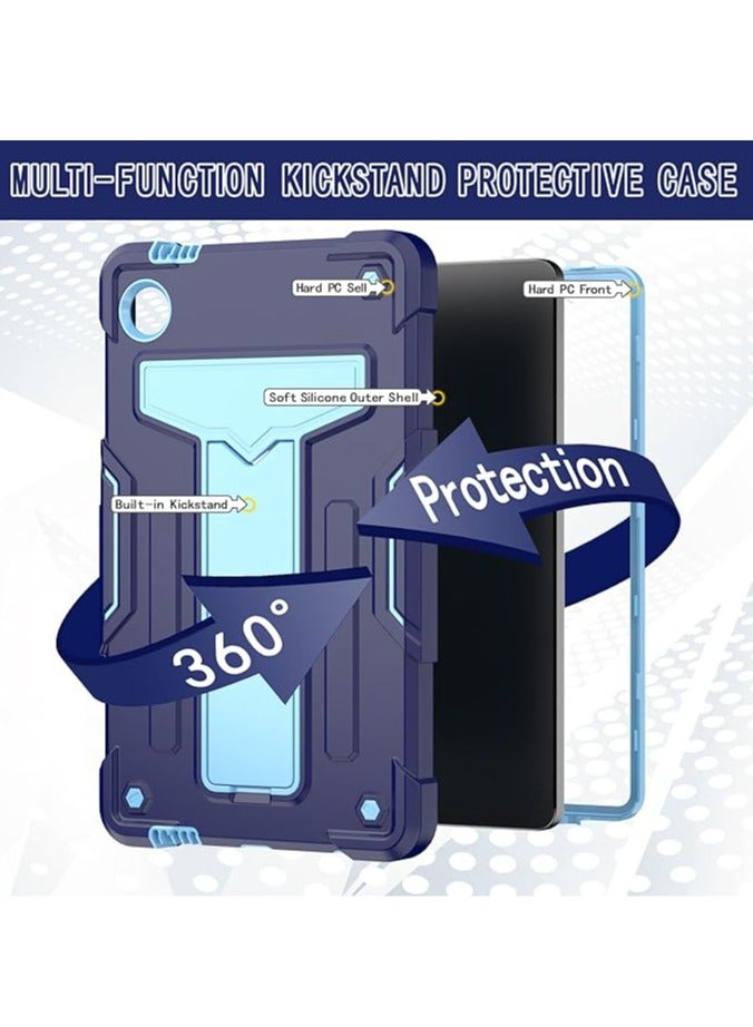 عام حقيبة لجهاز Samsung Galaxy Tab A9 SM-X110/X115/X117 - غلاف هجين متين مع حامل دعم لجهاز Galaxy Tab A9 بقياس 8.7 إنش لعام 2023. - Image 2