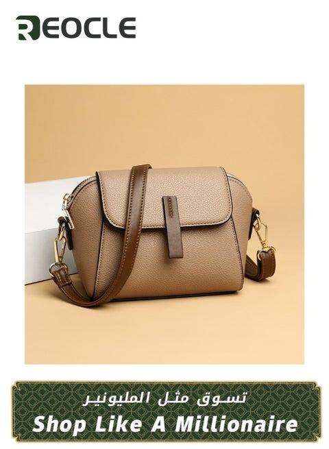 حقيبة كروس بودي نسائية فاخرة من الجلد الناعم وحقائب يد عصرية ذات سعة كبيرة مع حزام قابل للتعديل