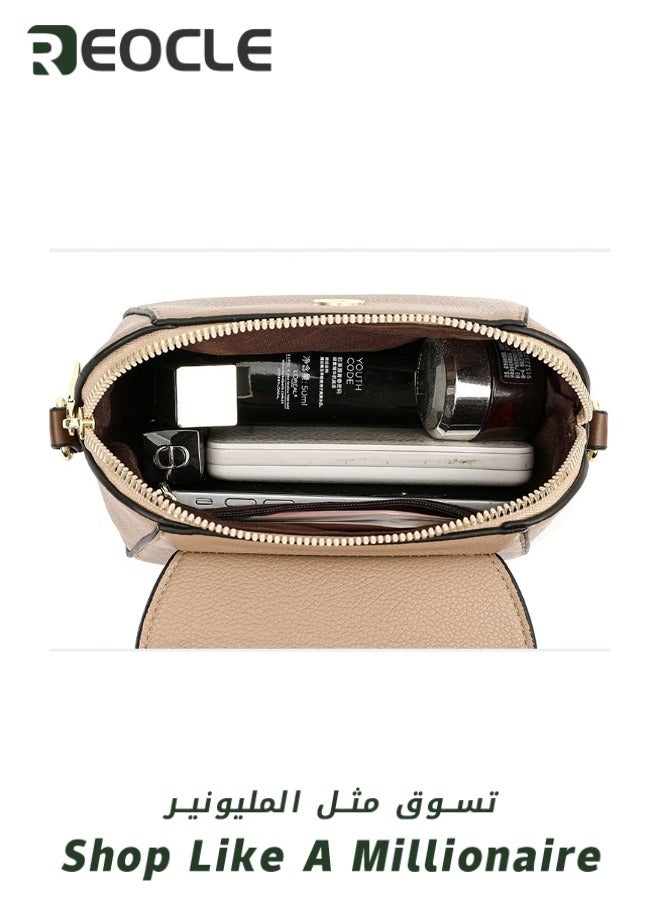 REOCLE Women's Crossbody Bag Luxury Soft Leather Trendy Handbags Large Capacity Purses with Adjustable Strap - Image 2