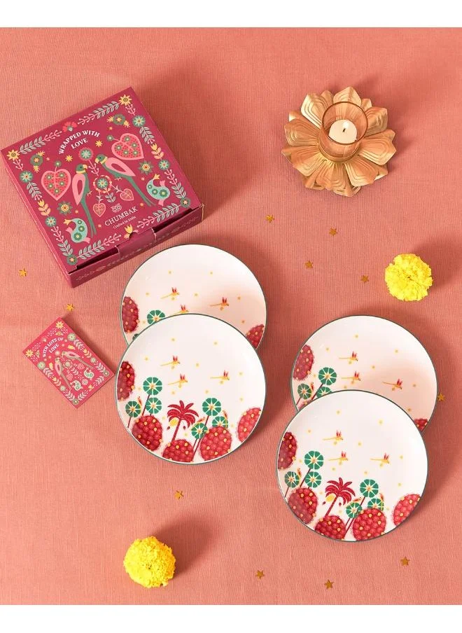 Chumbak Saanjh Snack Plates Gift Set of 4