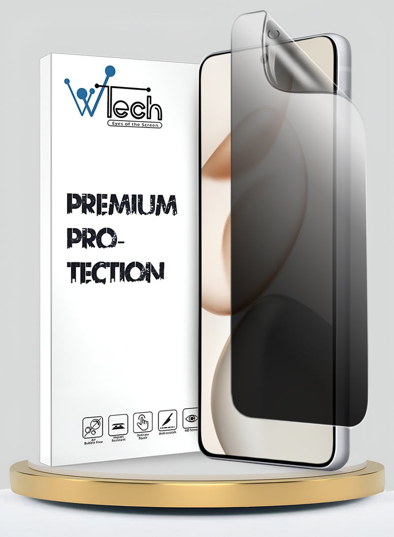 دبليو تيك حامي شاشة شفاف رقيق ومرن لهاتف Honor 400 Smart 5G 2025 بتقنية هيدروجيل، مقاوم للتجسس / للحفاظ على الخصوصية (MSHFMP) - Image 1