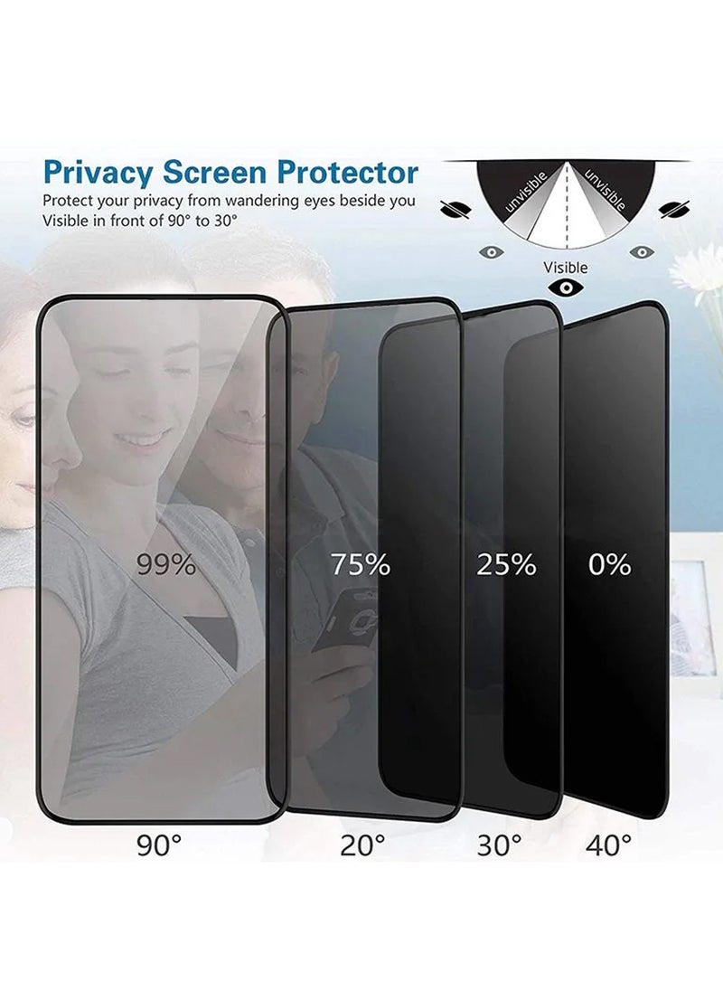 Wtech - Nano Ceramic Privacy Full Glue Full Cover Matte Flexible Screen Protector For Tecno Spark 20 Pro 4G 2023 / Spark 20 Pro 5G 2024 Clear/Black - Image 1