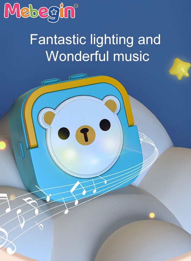 MEBEGIN 10PCS Baby Rattle Teething Set, Silicone Teether Sensory Toys with Sound and Cartoon Organizer, Versatile Baby Early Sensory Toy, Made of Gentle and Teething-friendly Material, Great Variety of Textured Surfaces - Image 4