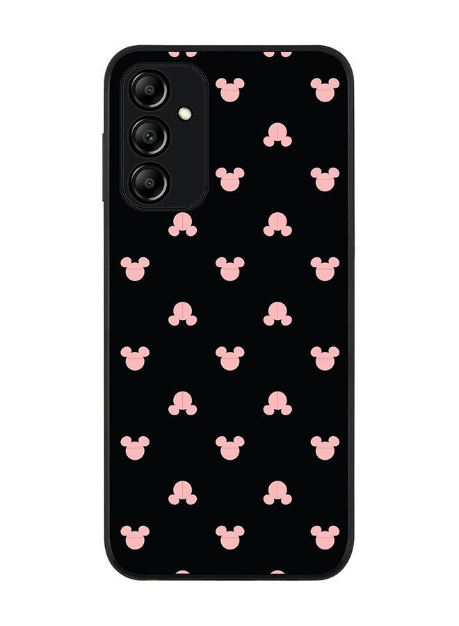 Stylizedd حافظة حواف سوداء متينة لهاتف سامسونج جالاكسي M14 5G، حافظة رفيعة، مرنة، حواف مطاطية، مضادة للسقوط، غلاف TPU جل رقيق - طباعة ميكي - Image 1