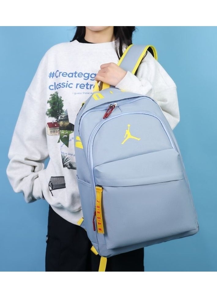 Jordans - 【School season】 Printed Large Capacity Zipper Backpack School Bag Student Backpack Classic Backpack Laptop Backpack Colorful Backpack - Image 1