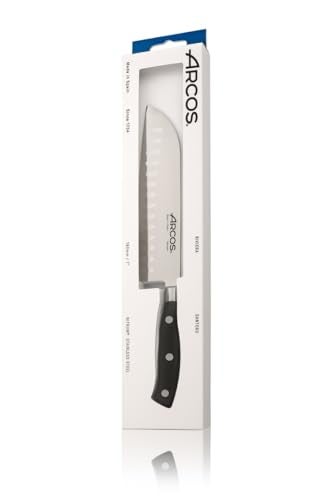 Arcos Knife 7 Inch Stainless Steel. Japanese Professional Kitchen Knife for Cutting Meat, Fish and Vegetables. Ergonomic Polyoxymethylene Handle and 180mm Blade. Series Riviera. Color Black. - Image 2