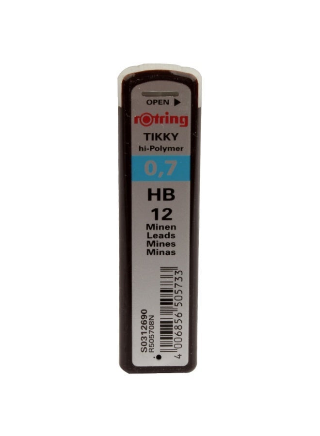 Rotring mechanical pencil lead tube 0.7 mm 12 leads HB